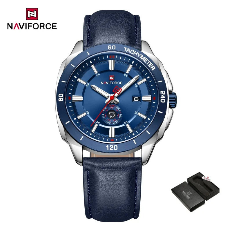 Montre Homme NAVIFORCE 2026 Quartz Cuir Sport Casual Jour Date – Élégante Fashion