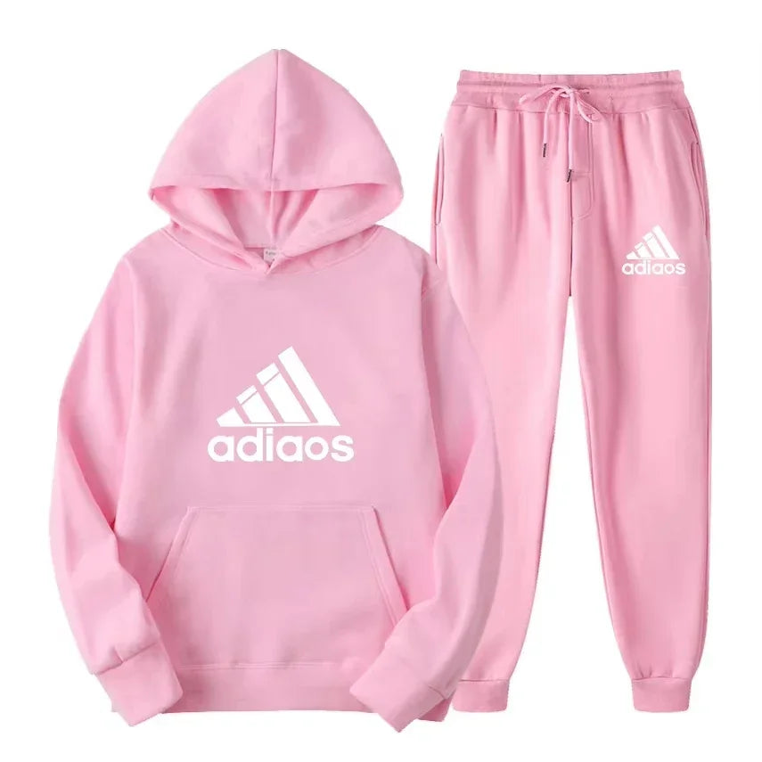 Ensemble Sport 2 Pièces Unisexe Automne Hiver – Sweat Capuche + Jogging Chaud Confortable Fitness Loisir | Mode Sportswear