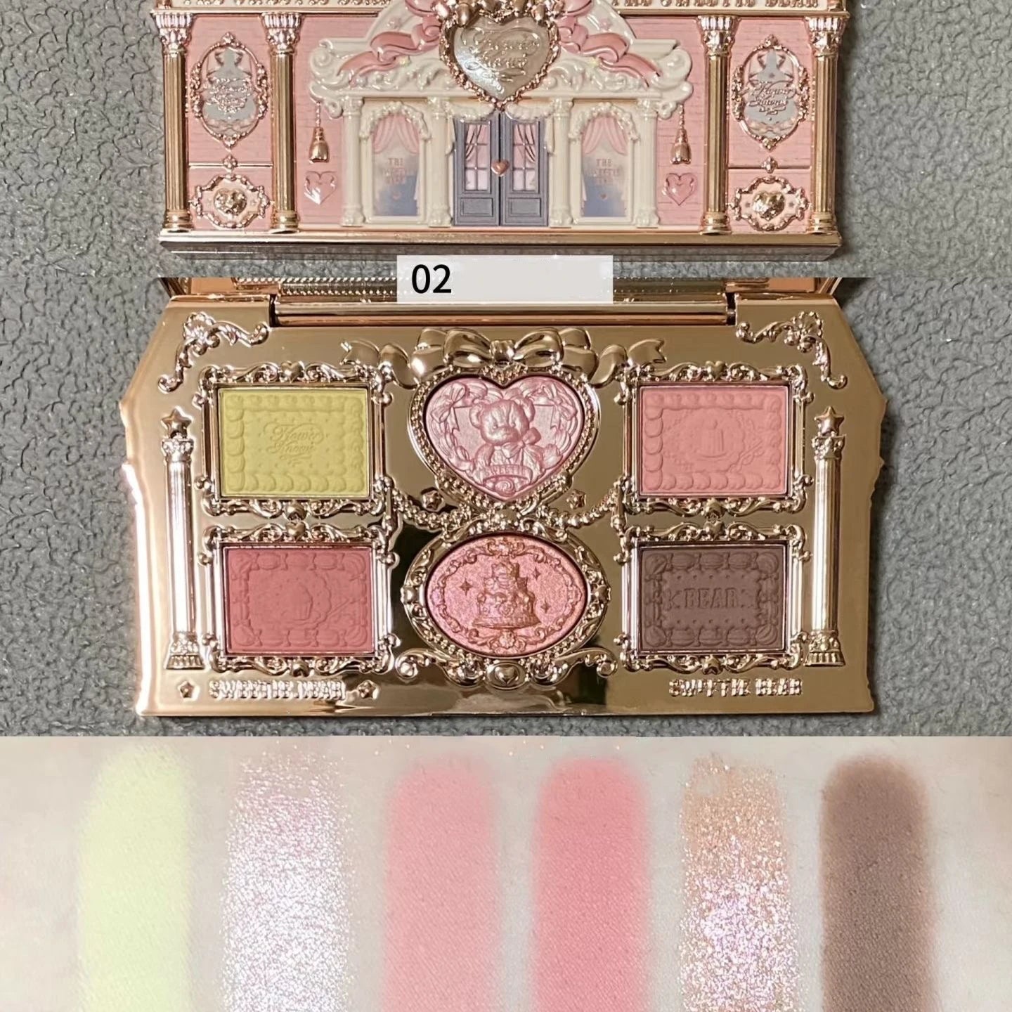 Palette Fards à Paupières Flower Knows Swan Ballet – 6 Teintes Mat, Shimmer & Nacré | Glitter
