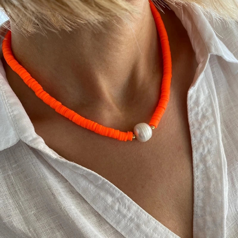 Collier Ras-du-Cou Boho Vintage – Cœur, Coquillage & Œil Turc | Bijou Femme Tendance Été & Plage | Accessoire Mode Charme