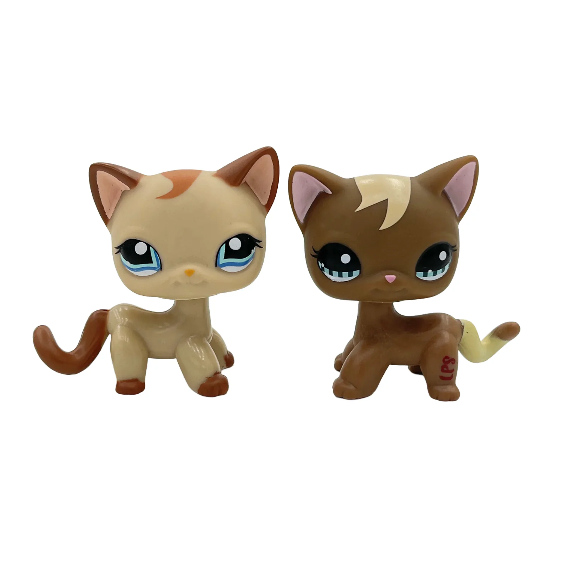Lot 2 Figurines Animaux Rares LPS – Chat Mignon & Chien Tête Ballante Teckel Colley Cocker Danois | Jouet Collectionnable Enfants