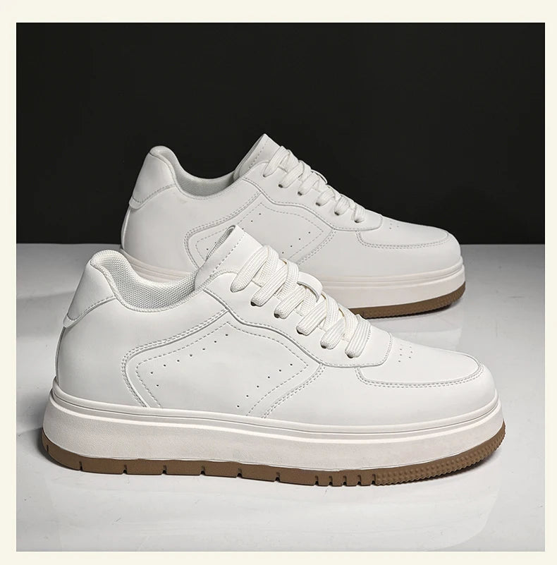Chaussures Rehaussantes Homme 10/8/6CM Invisibles – Sport Blanches Grande Taille 37-44