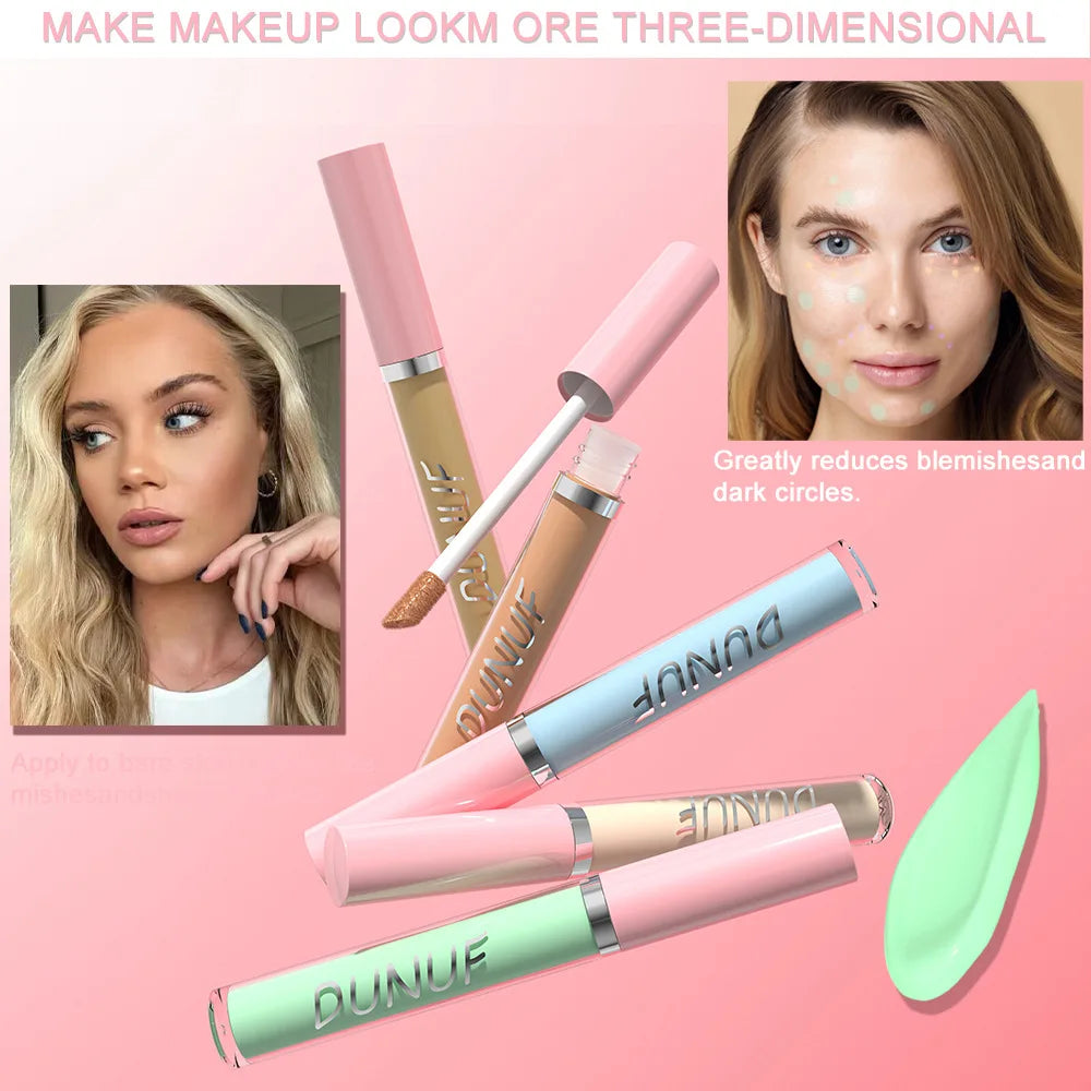 Correcteur Liquide Waterproof – Couvrance Totale Acné & Cernes | Vert, Jaune, Bleu