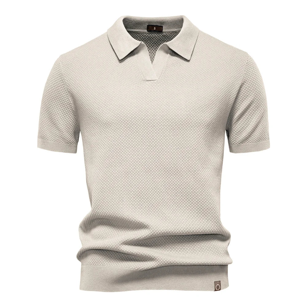 Polo Homme Été Respirant Manches Courtes Couleur Unie Casual Stretch Léger Élégant Confortable Intemporel Fashion – Polo Premium Respirant Stretch Été | Mode Homme Polo Premium Été