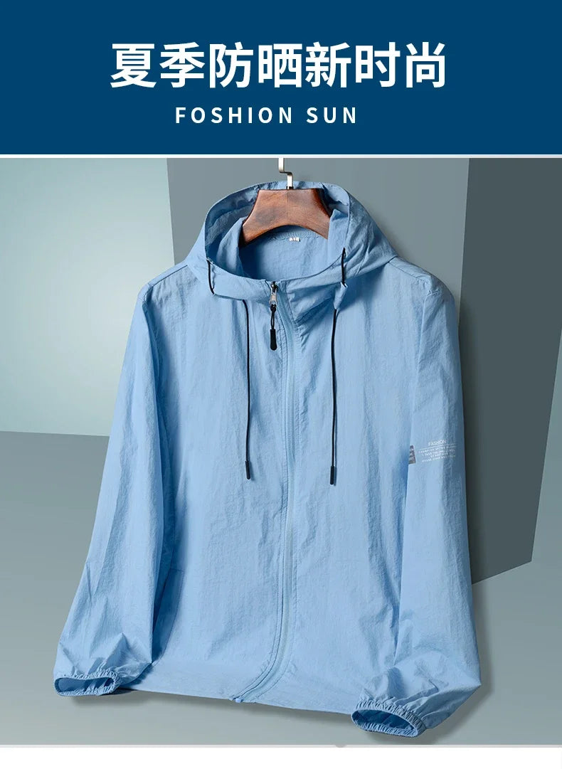 Veste Coupe-Vent Unisexe Anti-UV Capuche Été – Séchage Rapide Pêche Chasse Outdoor Homme & Femme | Windbreaker Protection Solaire