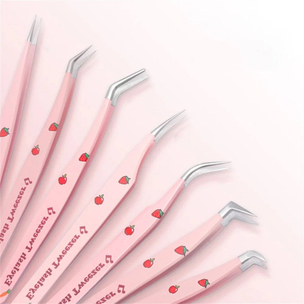 Pinces Extension Cils Inox – Outil Pose Cils & Nail Art | Ramasse-Strass