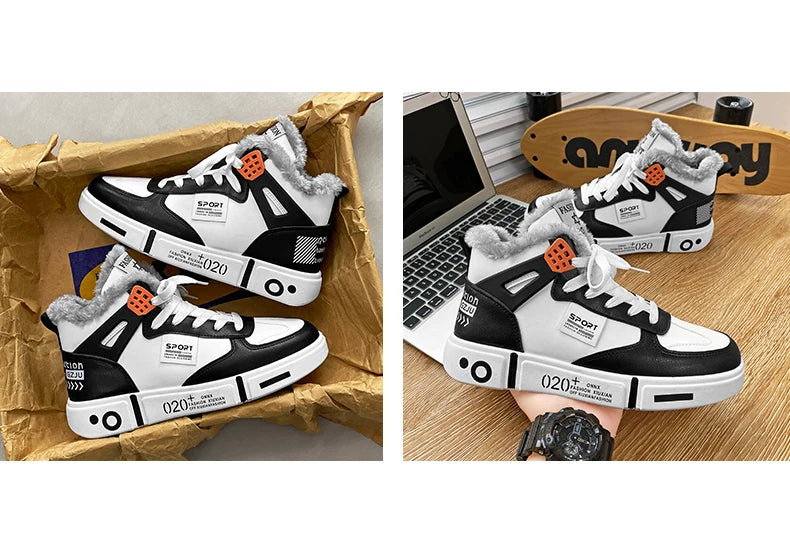 Boots Hiver Homme Waterproof Plush Non-Slip 2023 – Sneakers Chauds Tenis Masculino