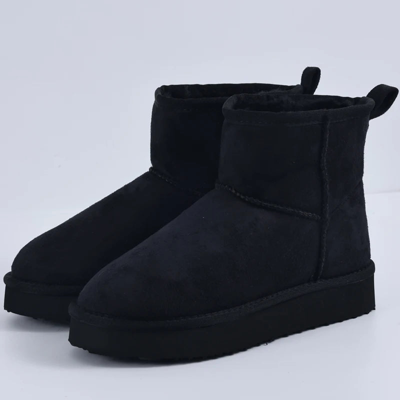Eyriphy Boots Neige Fourrure Femme Hiver 2024 – Cheville Épaissies Non-Slip Outdoor Chaud