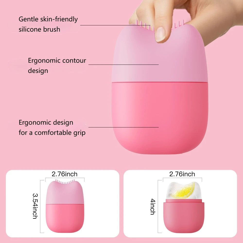 Rouleau Glaçon Visage & Yeux Silicone – Masseur Anti-Gonflement Éclat Soin Beauté Cadeau