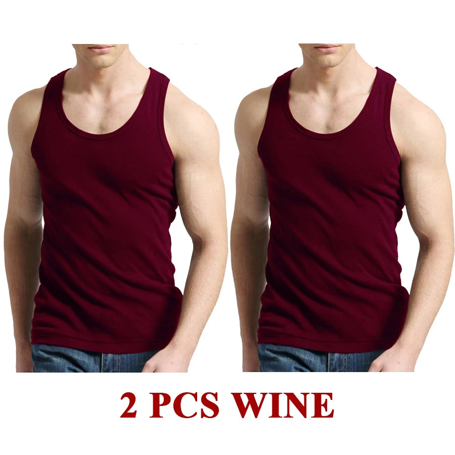 Débardeur Homme 100% Coton Uni Slim Respirant Sans Manches – Casual Gym Running Confortable Sous-Vêtement Cadeau | Mode Homme Sport