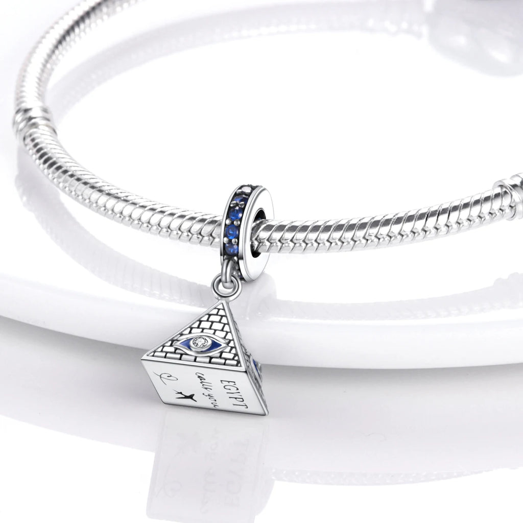 Charm Argent 925 Pendentif Croix, Ange, Pyramide & Pharaon – Breloque Spirituelle & Symbolique DIY | Compatible Bracelet Original | Bijou Personnalisé