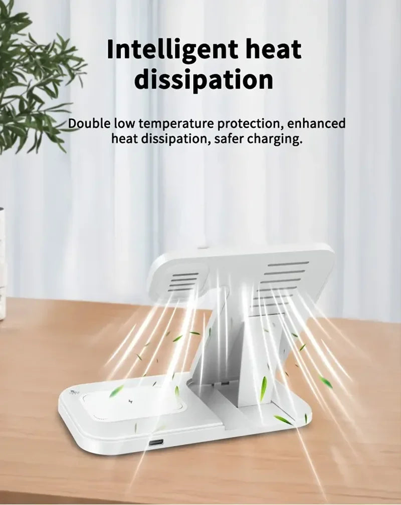 Chargeur 3-en-1 Pliable Charge Rapide – iPhone 17-12 iWatch 11-2 Ultra AirPods 4 3
