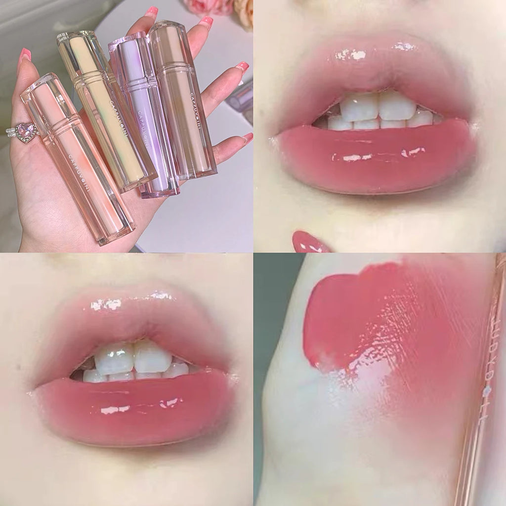 Gloss Miroir Iced Tea – Lip Glaze Jelly Transparent Waterproof | Rouge à Lèvres Liquide Effet Glacé