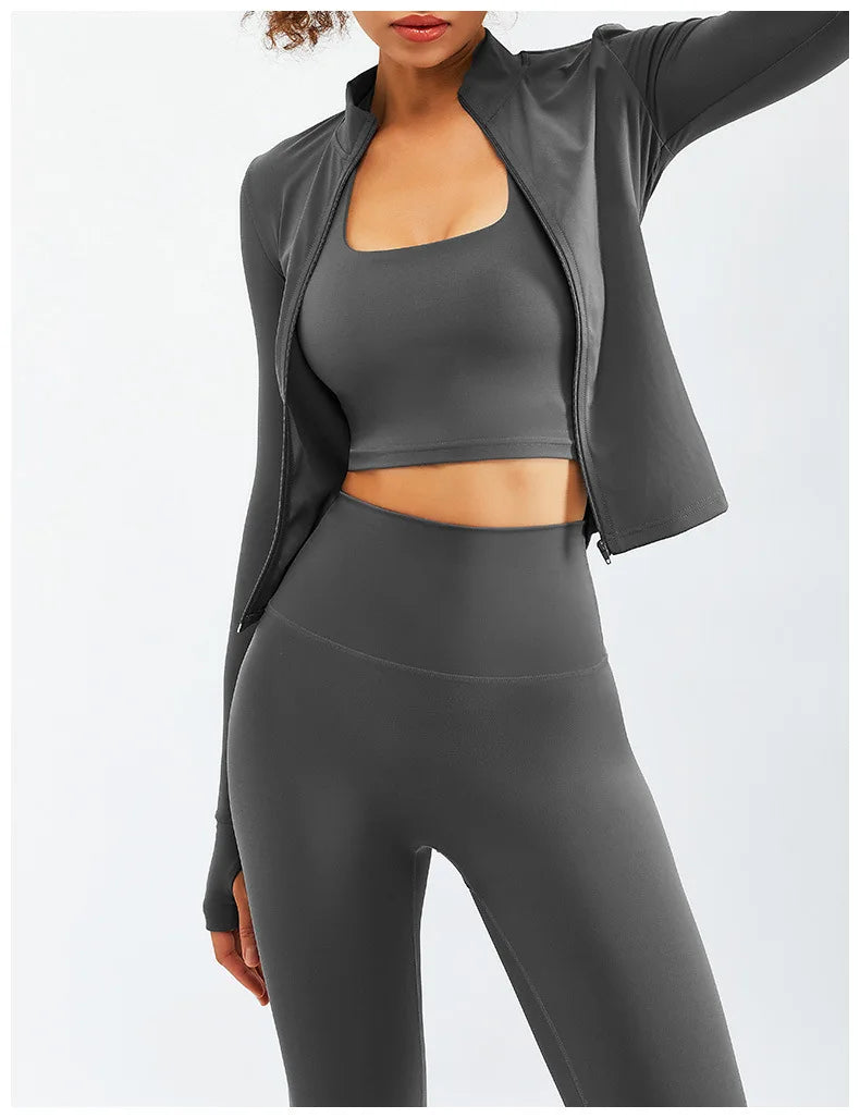 Ensemble Sport Yoga Femme 2 ou 3 Pièces Taille Haute – Doux, Respirant & Gainant | Gym, Fitness & Running | Survêtement Tendance