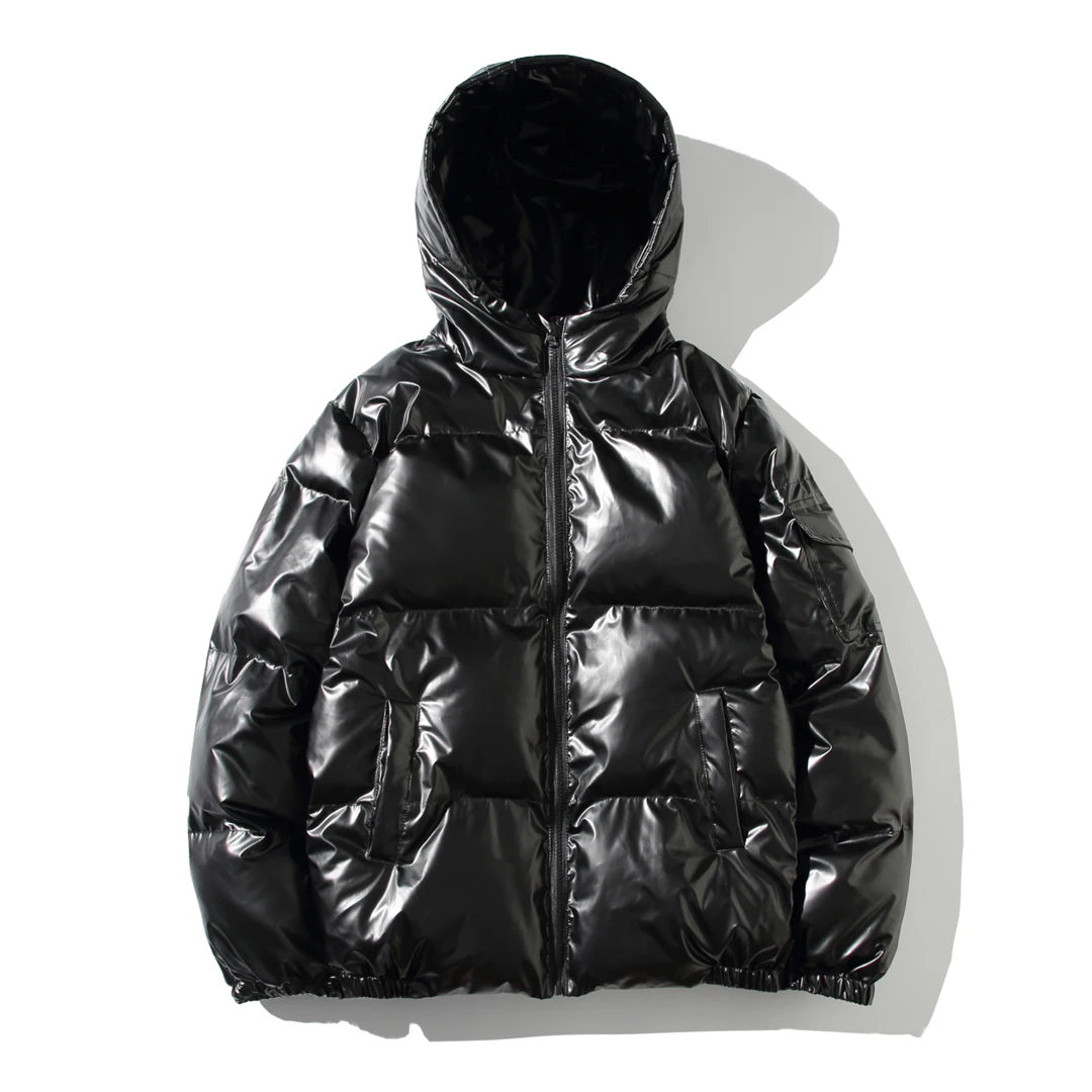 Parka Hiver Homme Harajuku Zip Capuche 2024 – Manteau Chaud Coupe-Vent Casual