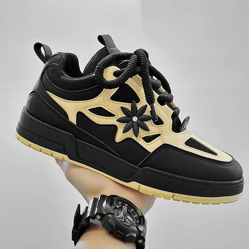 Sneakers Plateforme Vulcanisées Homme – Semelle Épaisse Respirantes Résistantes Sport Casual