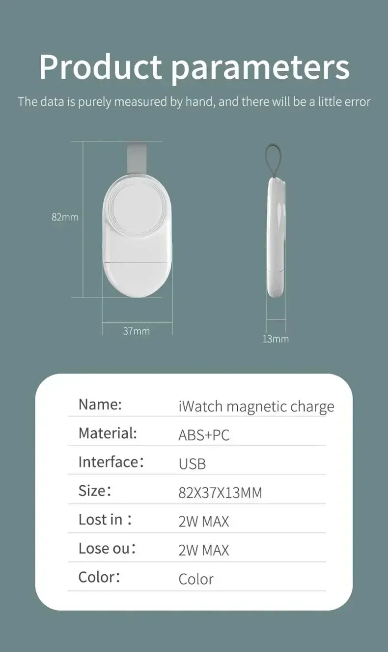 Chargeur iWatch Dock Magnétique Portable – Apple Watch Series 10-2 Ultra SE Voyage