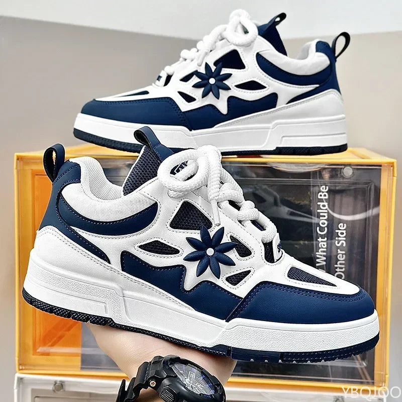 Sneakers Plateforme Vulcanisées Homme – Semelle Épaisse Respirantes Résistantes Sport Casual