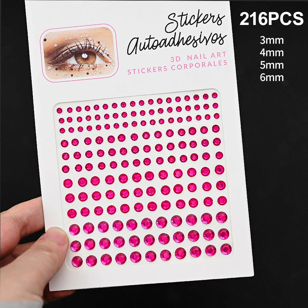 900 Strass Perle Visage 3/4/5mm – Stickers Autoadhésifs Waterproof | Bijoux Maquillage Mariage & Fête