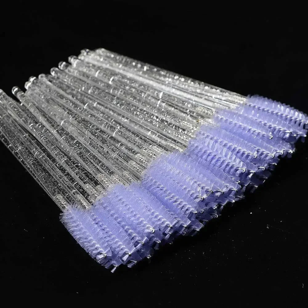 Lot 50 Brosses à Cils Jetables Crystal – Extensions de Cils & Application Mascara Professionnelle | Usage Unique