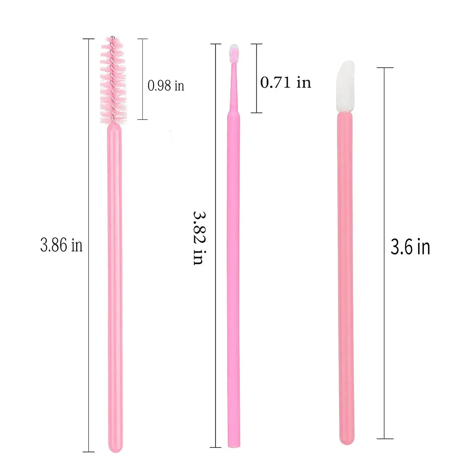 Lot 200 Brosses Jetables Maquillage – Mascara Wands, Lèvres & Microbrush | Applicateur Extension Cils & Sourcils