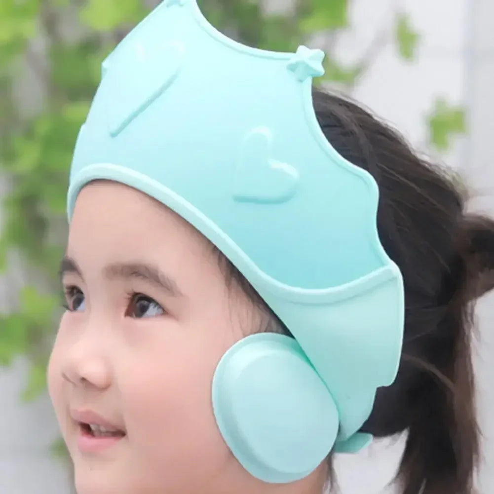 Chapeau de Douche Bébé Enfant – Visière Shampoing Ajustable Protection Oreilles Tête Douce