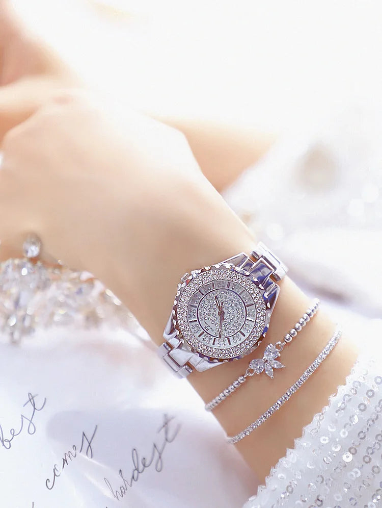 Montre Femme Or Bracelet Dress Luxe 2025 – Acier Complet Élégante Fashion Top Brand