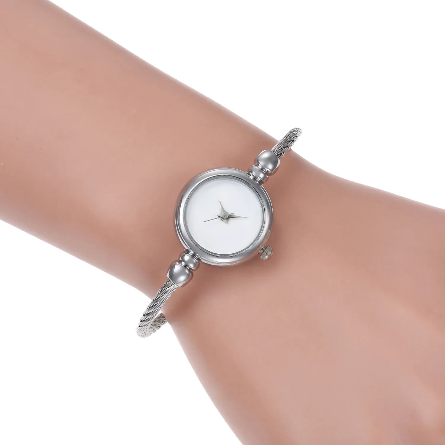 Montre Femme MAYZHISU Rétro Quartz Or – Bracelet Bangle Chaîne Acier Luxe Minimaliste