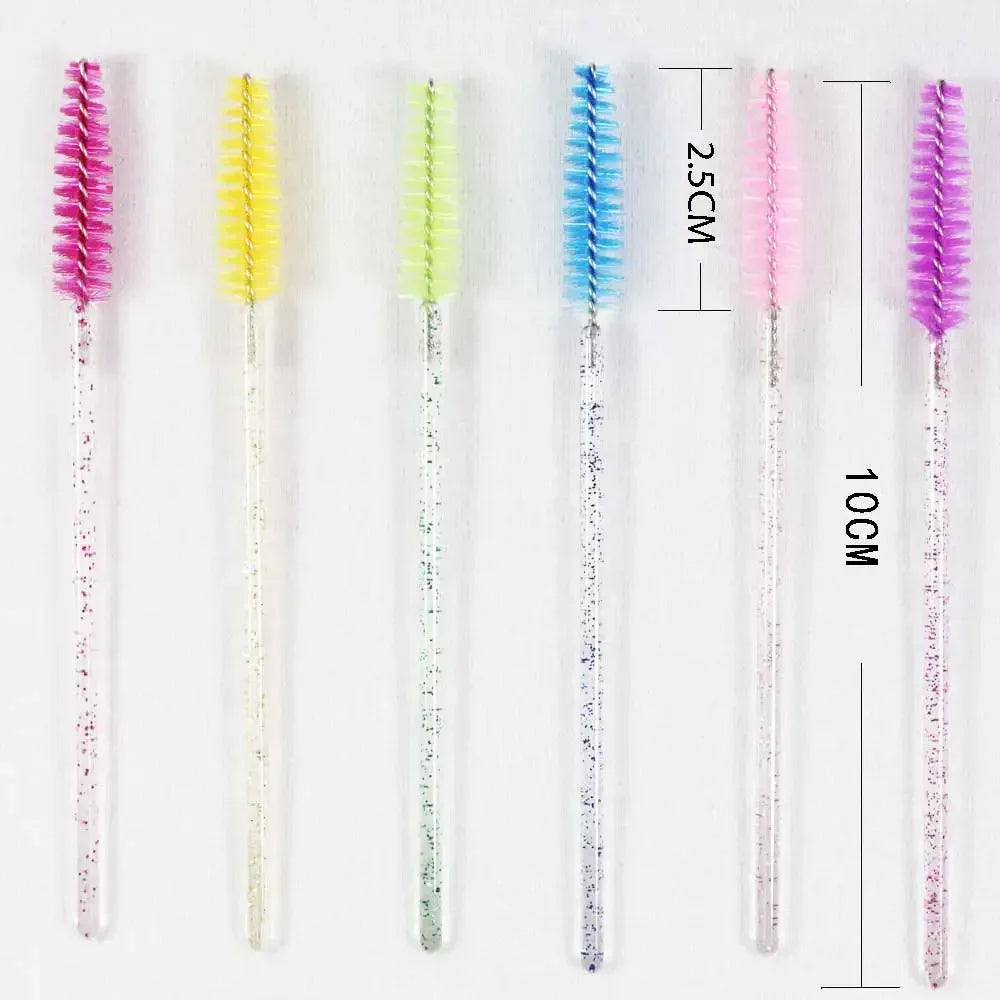 Lot 50 Brosses à Cils Jetables Crystal – Extensions de Cils & Application Mascara Professionnelle | Usage Unique