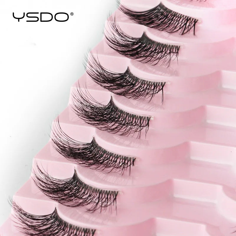 Faux Cils Mink 3D YSDO – Lot 3/5/10 Paires | Maquillage Dramatique Naturel