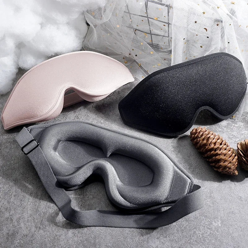 Masque de Sommeil 3D Mousse Mémoire - Occultant Total & Confort Premium