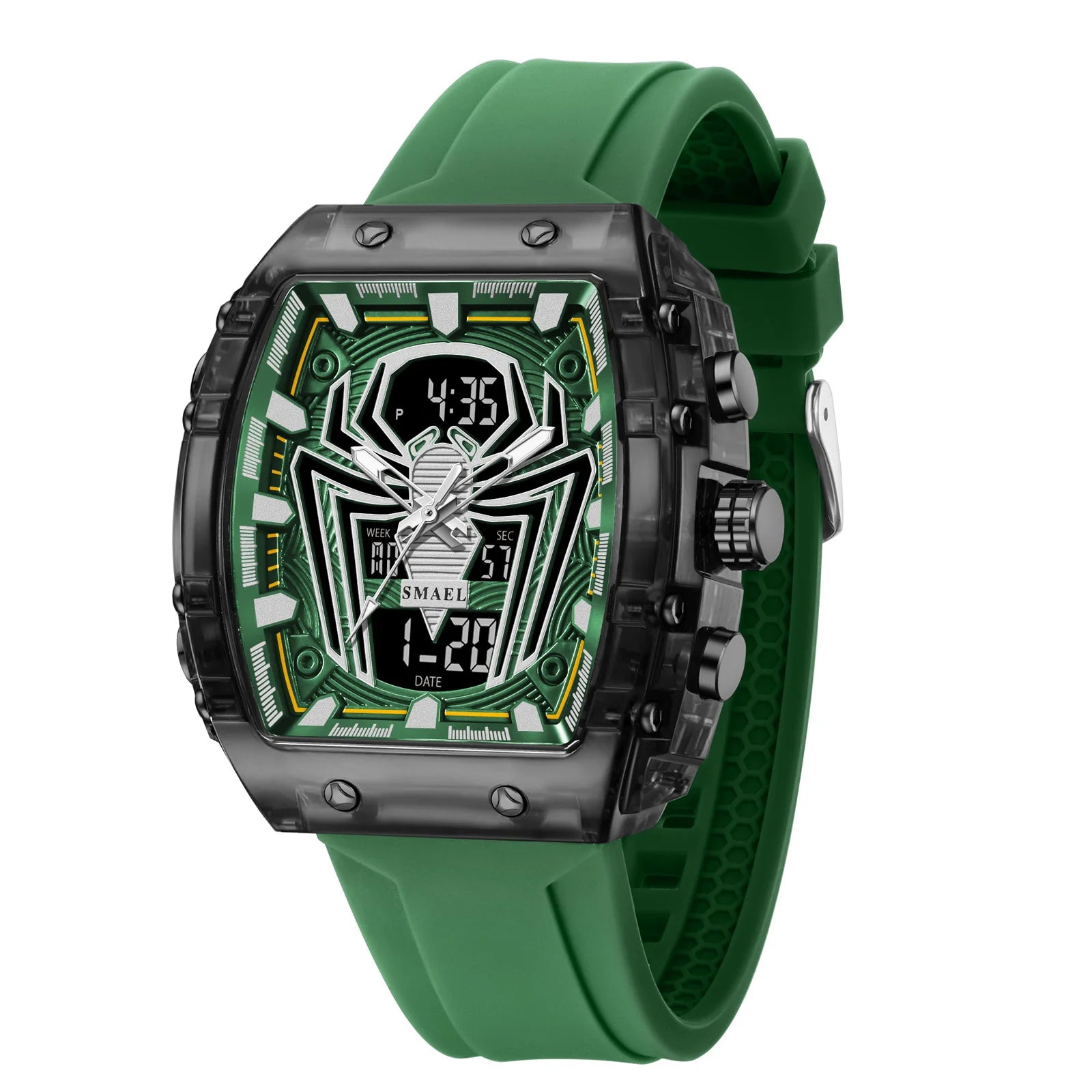Montre Homme Digital Rectangle 8116 Double Fuseau – Sport Étanche 50M Électronique 2025