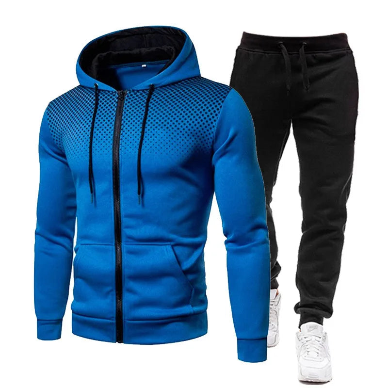 Ensemble Homme Polaire Couleur Unie Sweat Zippé + Pantalon + Bonnet Casual Sport Style Américain Européen Automne Hiver Confortable – Set 3 Pièces Premium | Mode Homme Sport Premium