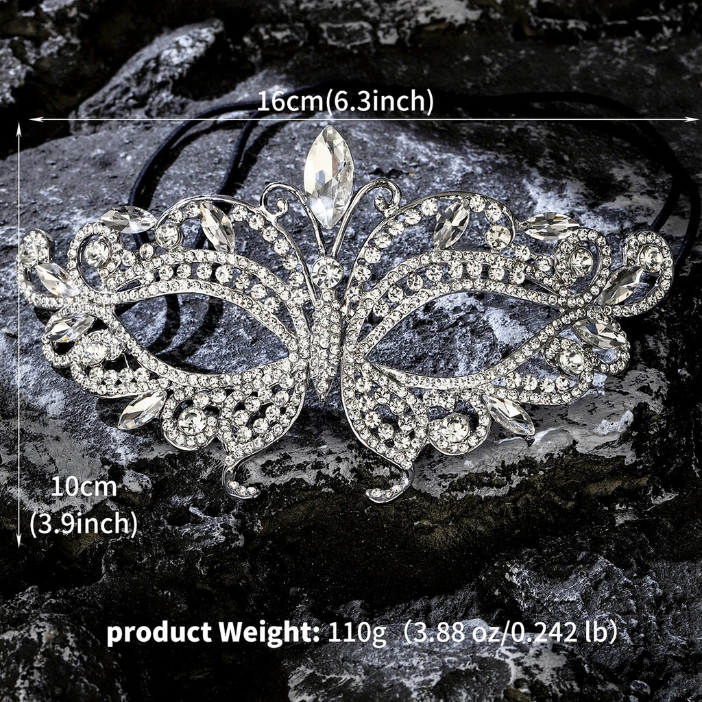 Halbgesichtsmaske Schmetterling Strass - Maskerade, Halloween & Party