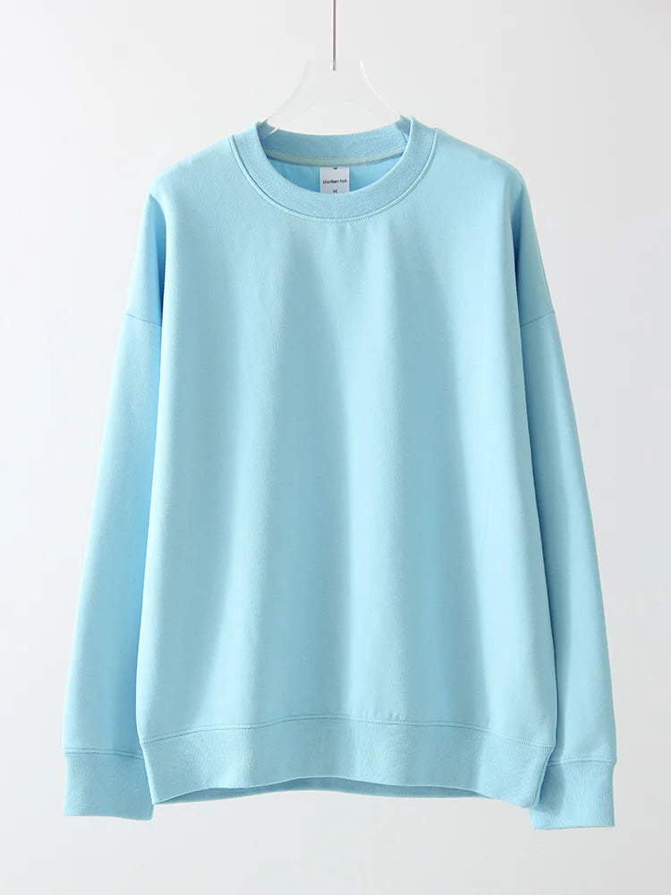 Sweat Col Rond Oversize Femme – Comfort Colors Rose Jaune Blanc Coton Automne Hiver