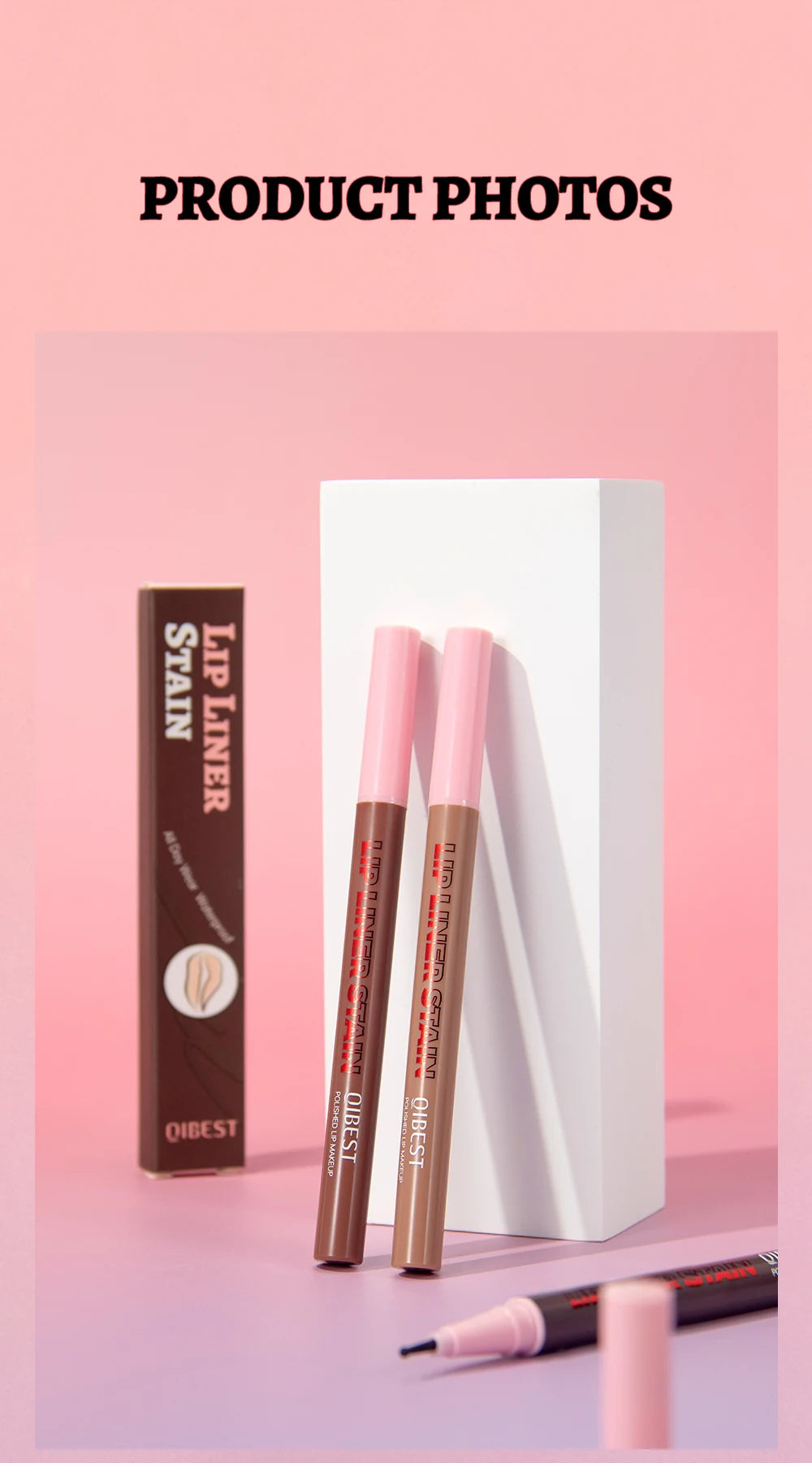 Lip Liner Liquide Mat Waterproof – Applicateur Sponge Tip Teinture | Contour Lèvres Longue Tenue