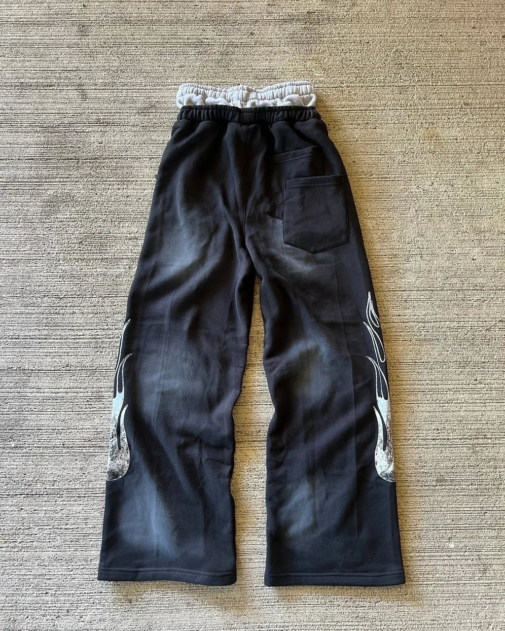 Jogginghose Herren Y2K Baggy Patches Buchstaben Retro Double Layer Hip-Hop Gothic Elastischer Bund Casual | Sweatpants Y2K Gothic Premium