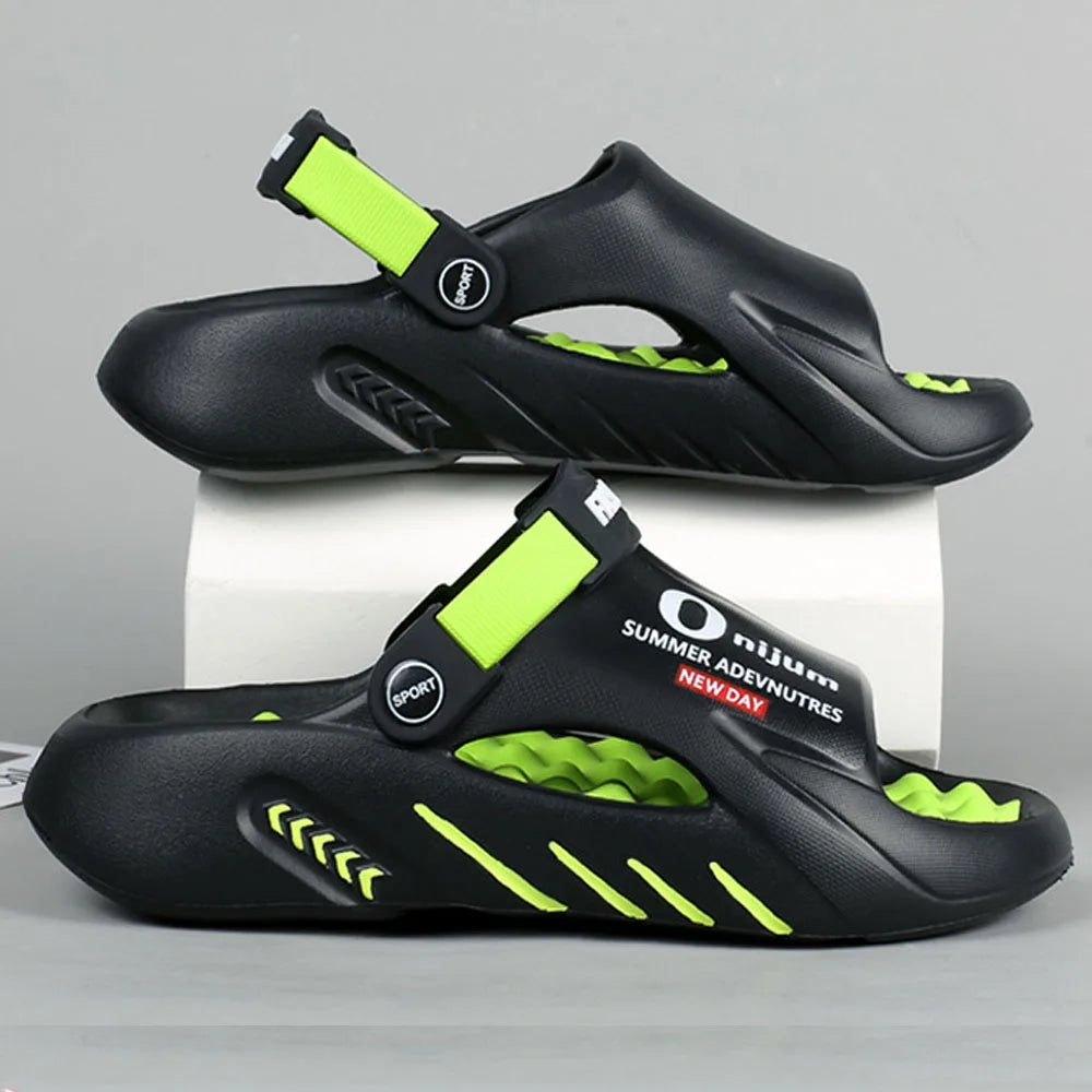 Sandales Sport Homme Comwarm Semelle Épaisse Massage – Slides Plage Casual Grande Taille