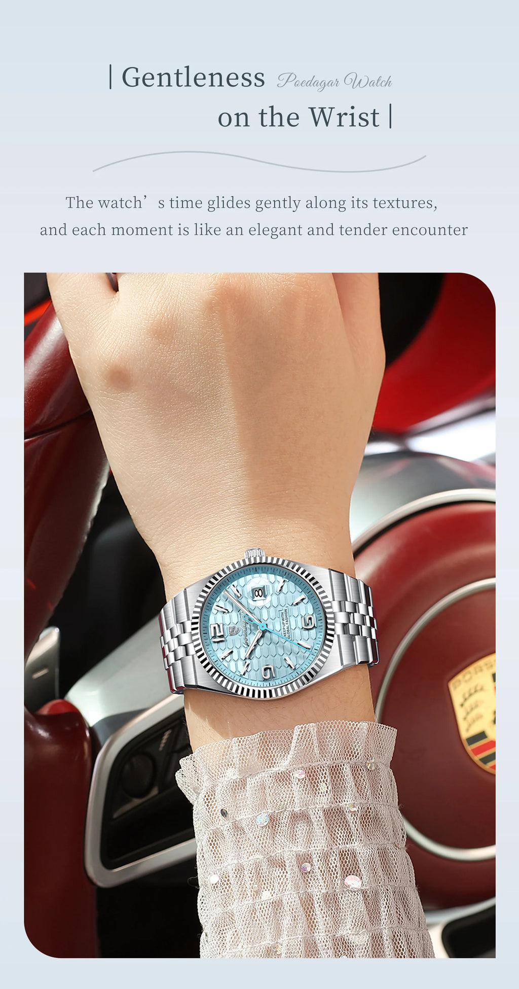 Montre Femme POEDAGAR Élégante Luxe Quartz – Lumineuse Étanche Date + Boîte Cadeau