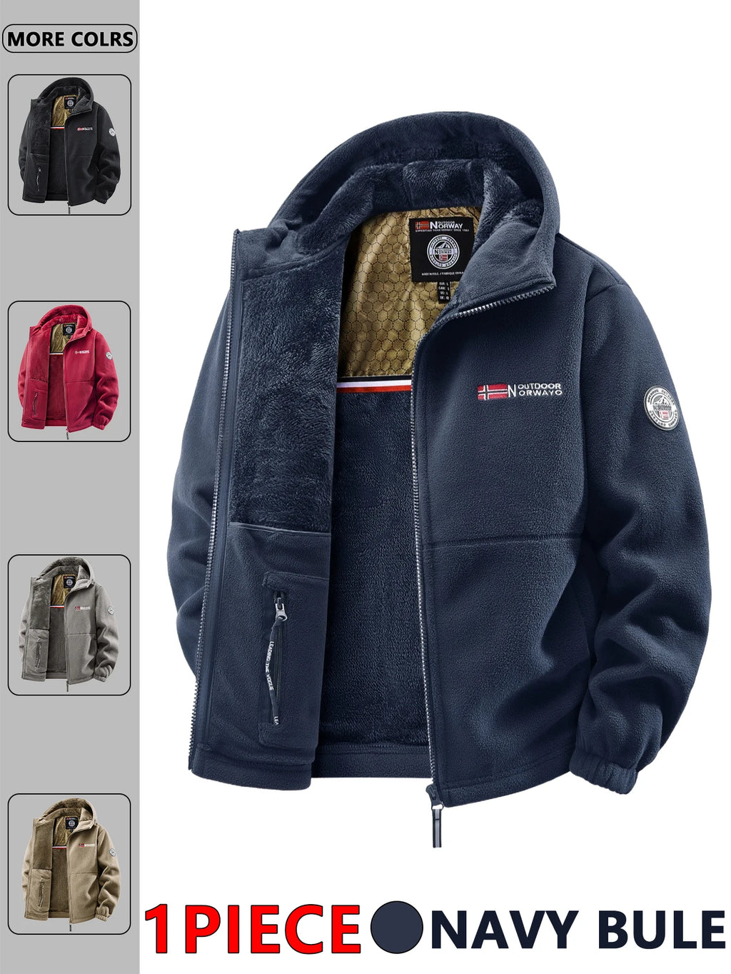 Veste À Capuche Homme Automne Hiver Outdoor Polyvalente Streetwear Voyage Casual Élégante | Jacket Outdoor Premium