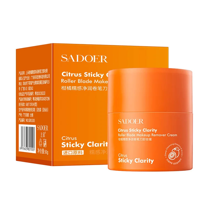 Baume Démaquillant Citrus Stick – Lèvres Yeux Visage Grande Capacité Doux Soin Peau