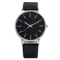 Unisex Quarzuhr Analog Rundes Zifferblatt Lederarmband – Luxus Fashion Casual Herren & Damen