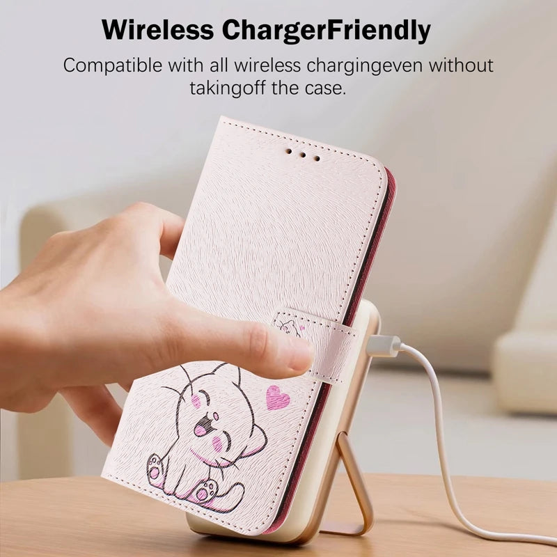 Coque Portefeuille OPPO A5 Pro 5G – Flip Case Cartoon Peint Fantaisie CPH2695
