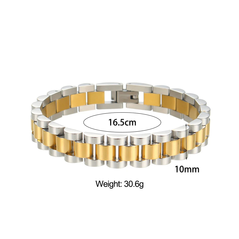 Bracelet Cuban Chain Plaqué Or 18k Acier Inoxydable 316L E.B.belle – Style Minimaliste Streetwear Unisexe | Bijou Homme & Femme Tendance & Anti-Ternissement
