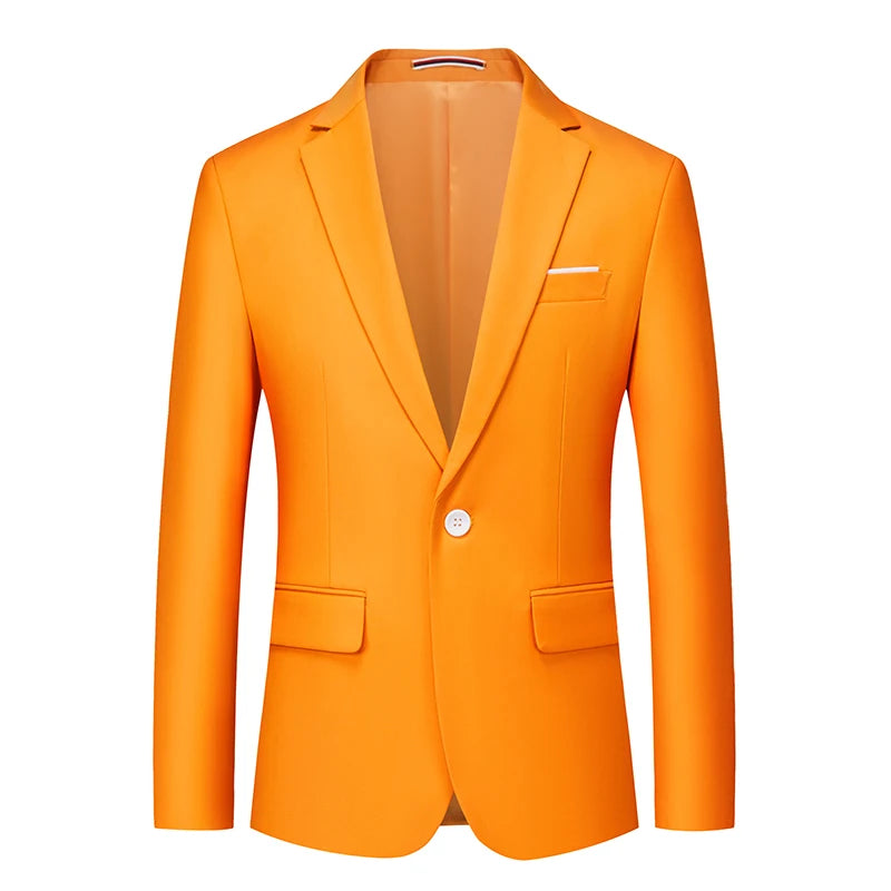 Blazer Homme Gentleman Slim Blanc Casual Business Uni Haute Qualité Grande Taille – Veste Élégante Luxe Classique | Mode Homme Premium