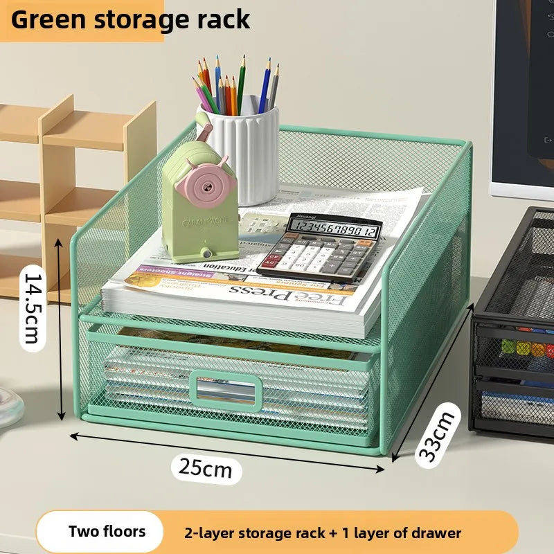 Rack Courrier 4 Niveaux Trieur Papier – Organisateur Bureau Dossiers Lettres Empilable