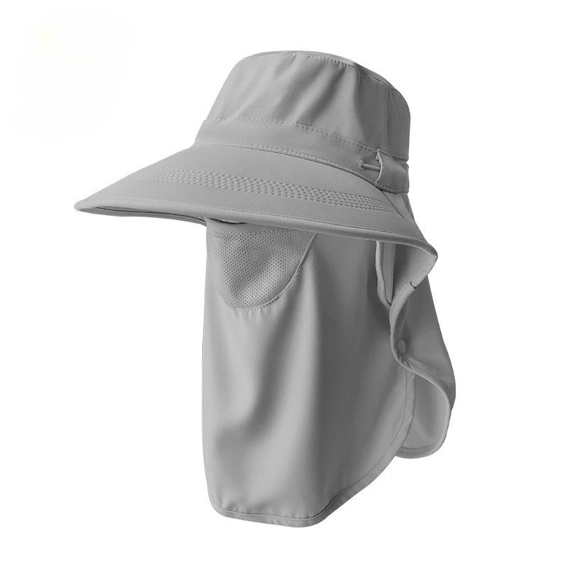 Chapeau Anti-UV Été – Protection Visage & Cou | Large Bord Respirant | Cache-Visage Solaire | Outdoor, Randonnée & Plage