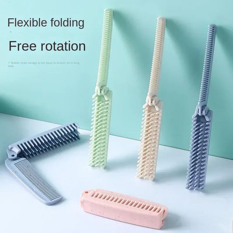 Peigne Brosse Pliable Anti-Statique Voyage – Paille de Blé Éco-Responsable | Coiffage Facile & Compact | Accessoire Cheveux