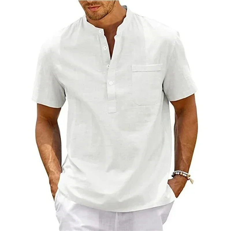 Polo Herren Slim Fit Unifarben Atmungsaktiv Geknöpft Kurzarm Lässig Sommer Bequem Kühl Elegant Zeitlos – Premium Slim Fit Polo Sommer | Premium Casual Herrenmode