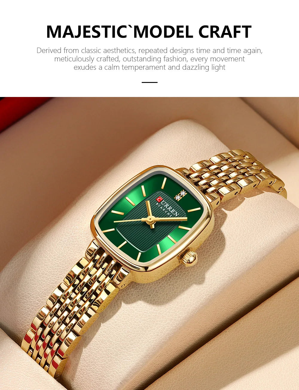 Montre Femme CURREN Dress Fashion Quartz – Bracelet Acier Simple Élégante Intemporelle